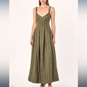 Nicholas Selene Dress - olive/milk NWT